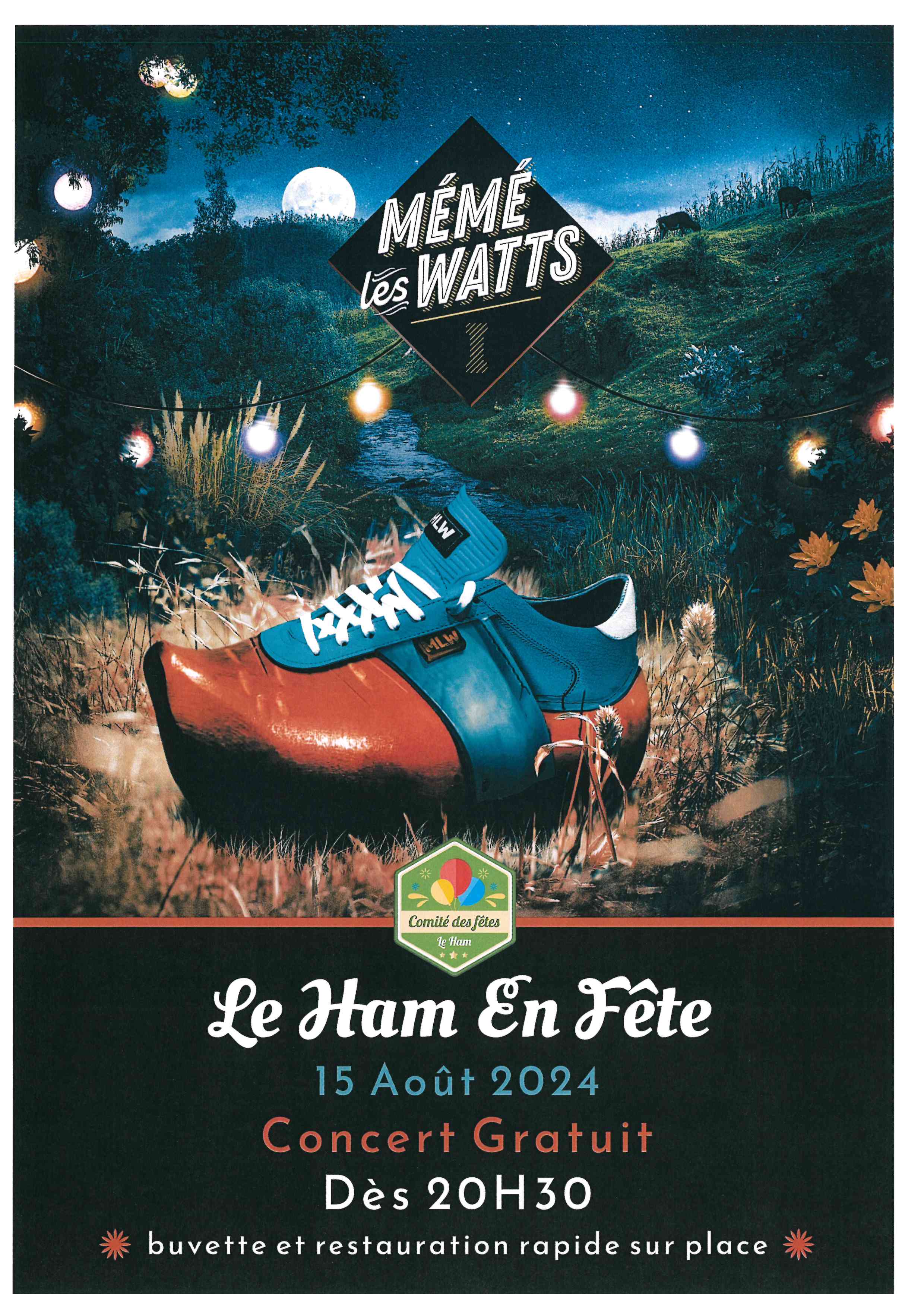 Concert Gratuit dès 20h30 "Mémé les Watts"