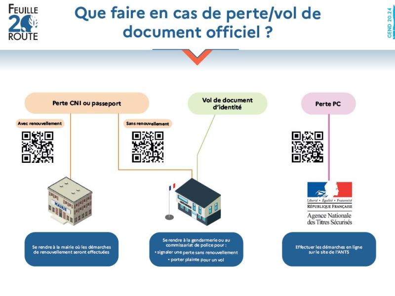 Pertes de documents officiels