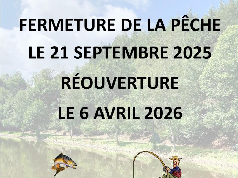 Pêche de BONDI fermeture de la pêche annuelle